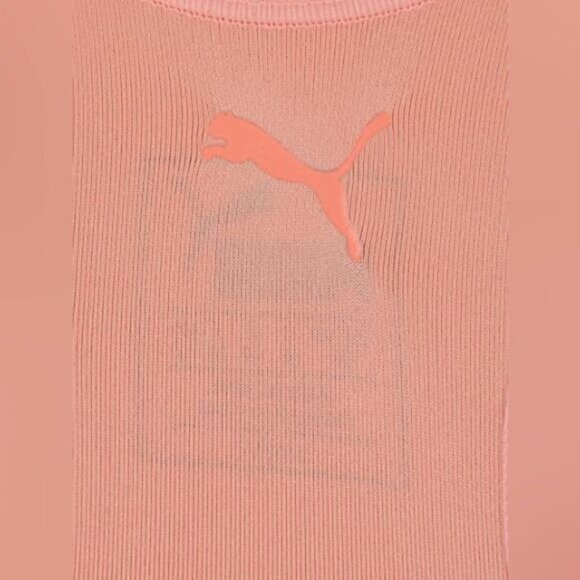 PUMA 4Keeps Sports Bra Cropped Tank Top Peach Bud Medium support Racerback XS - Picture 13 of 13